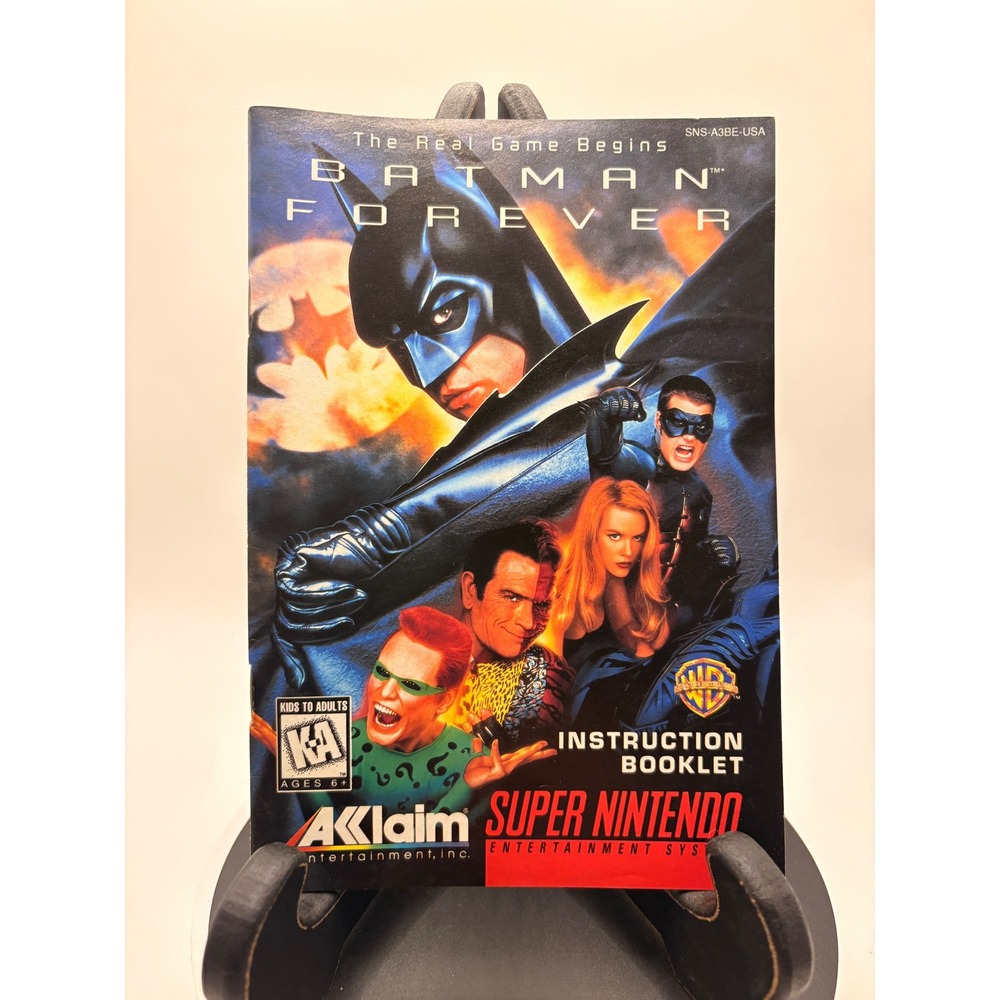 Batman Forever Super Nintendo SNES Instruction Manual Only Acclaim SNS-A3BE-USA